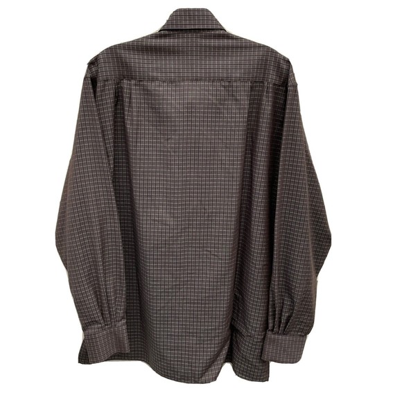 Ermenegildo Zegna Brown Striped Button Up Cotton/Wool Dress Shirt Made in Italy - Picture 2 of 9